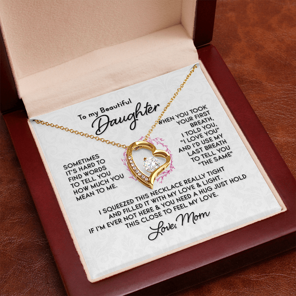 Forever Love Necklace for My Daughter Love Mom