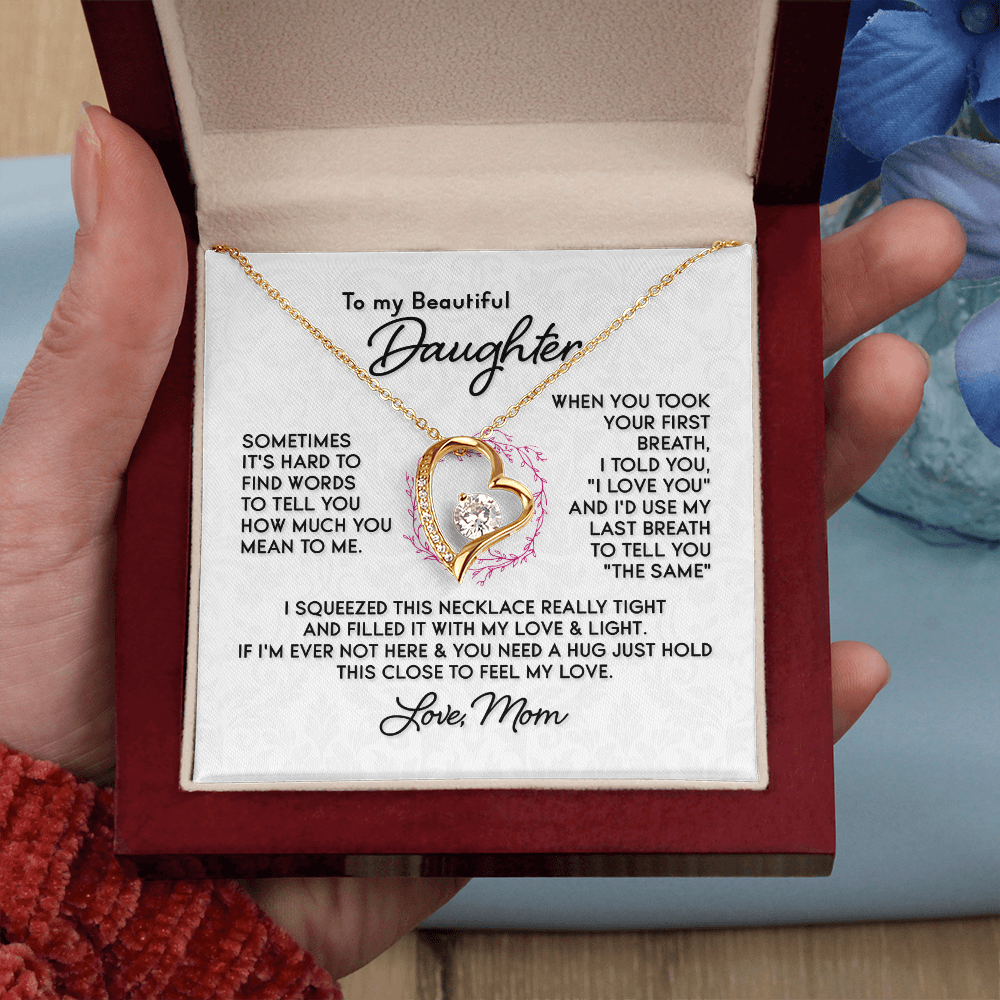 Forever Love Necklace for My Daughter Love Mom