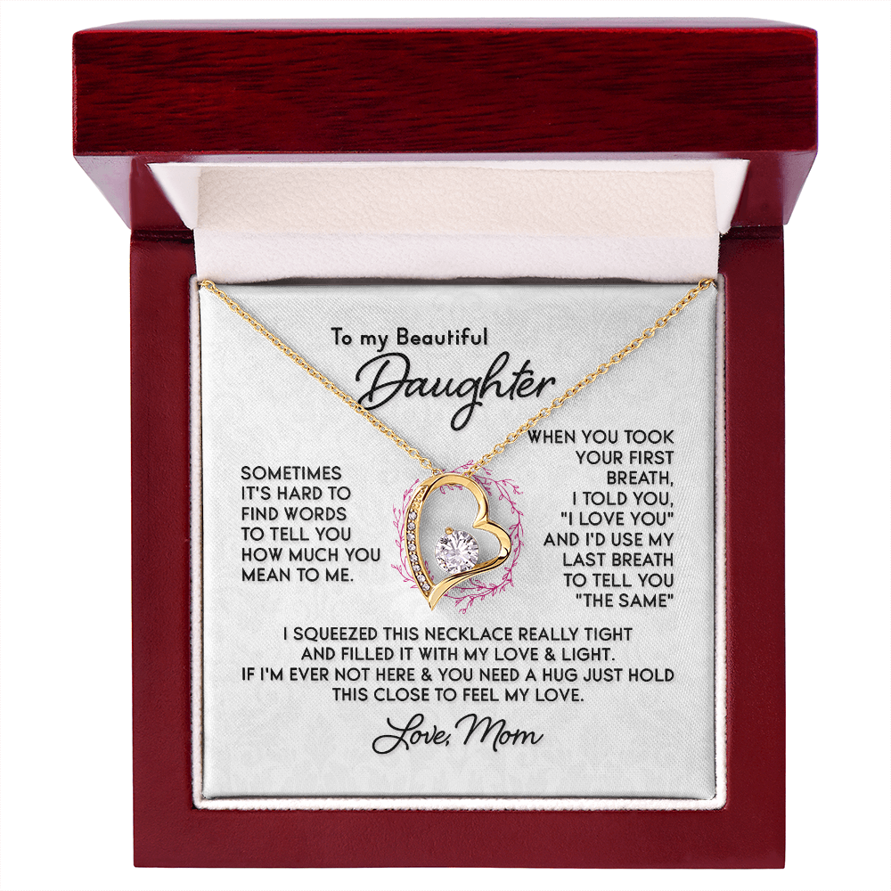 Forever Love Necklace for My Daughter Love Mom