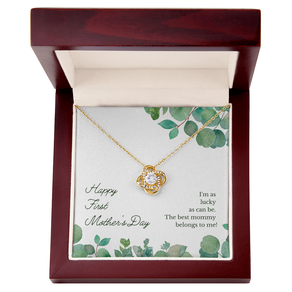1st Mother's day, Love Knot Necklace