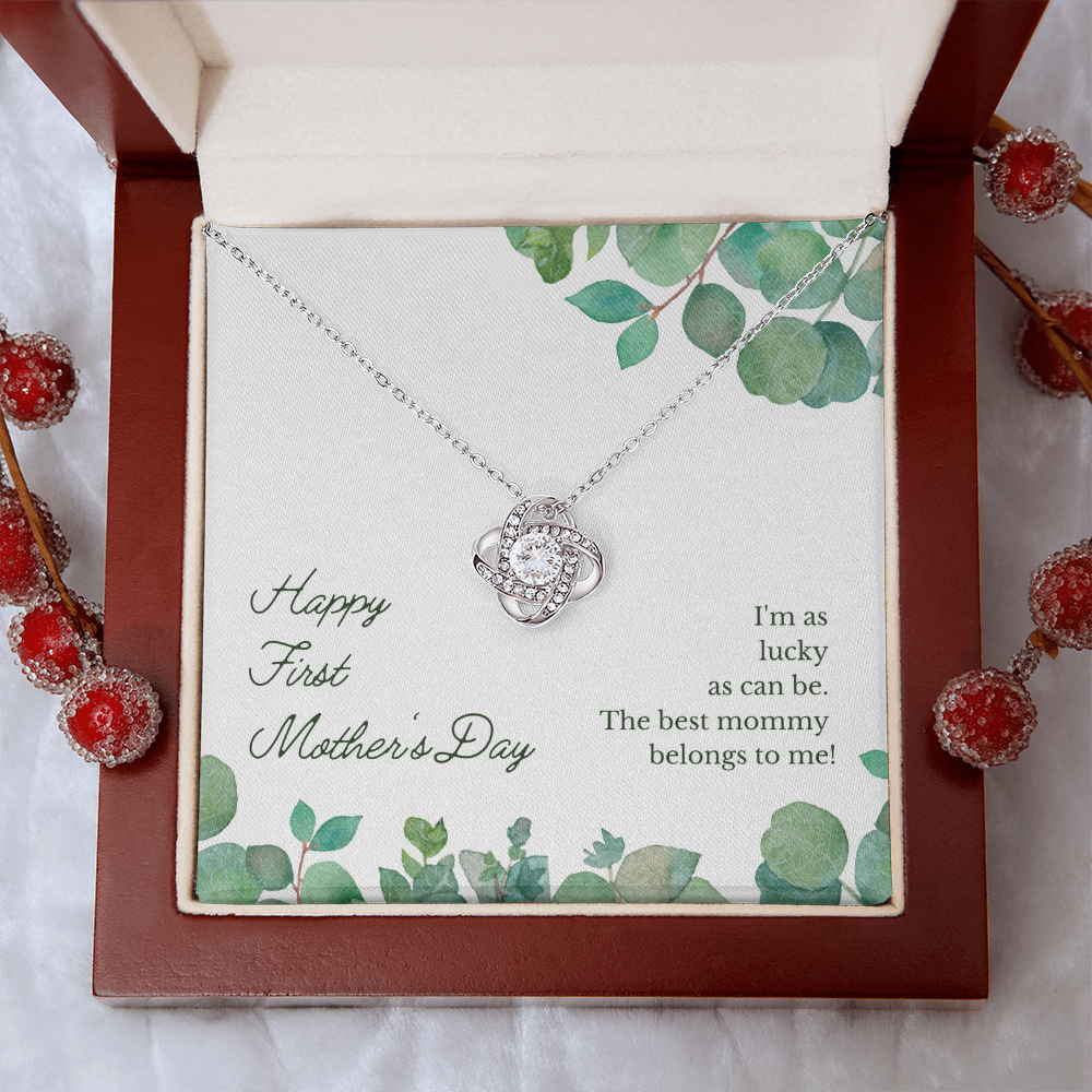 1st Mother's day, Love Knot Necklace