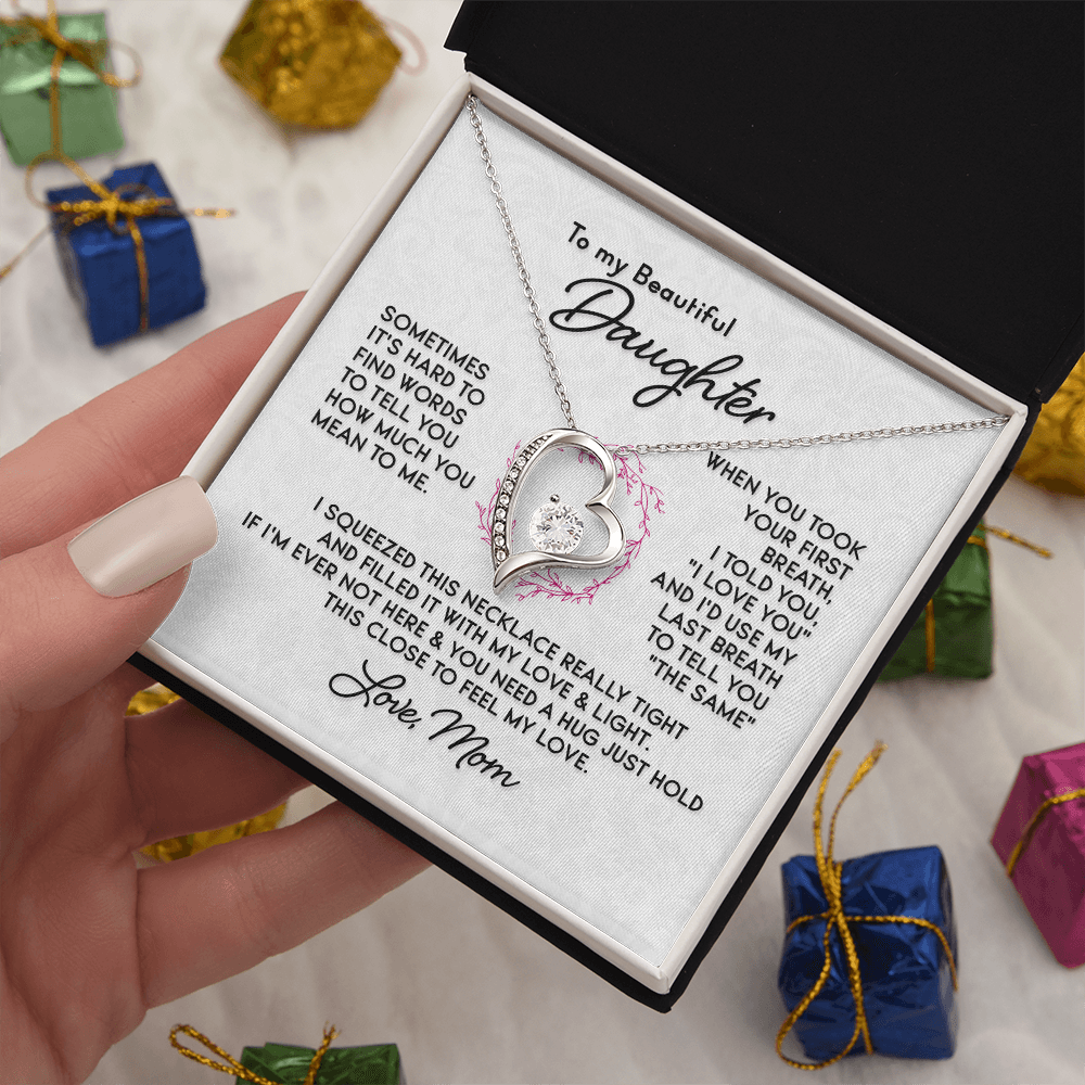 Forever Love Necklace for My Daughter Love Mom