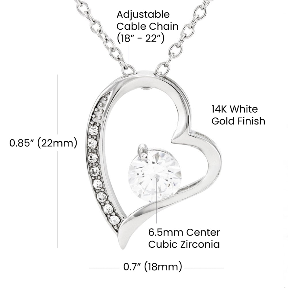 Forever Love Necklace for My Daughter Love Mom