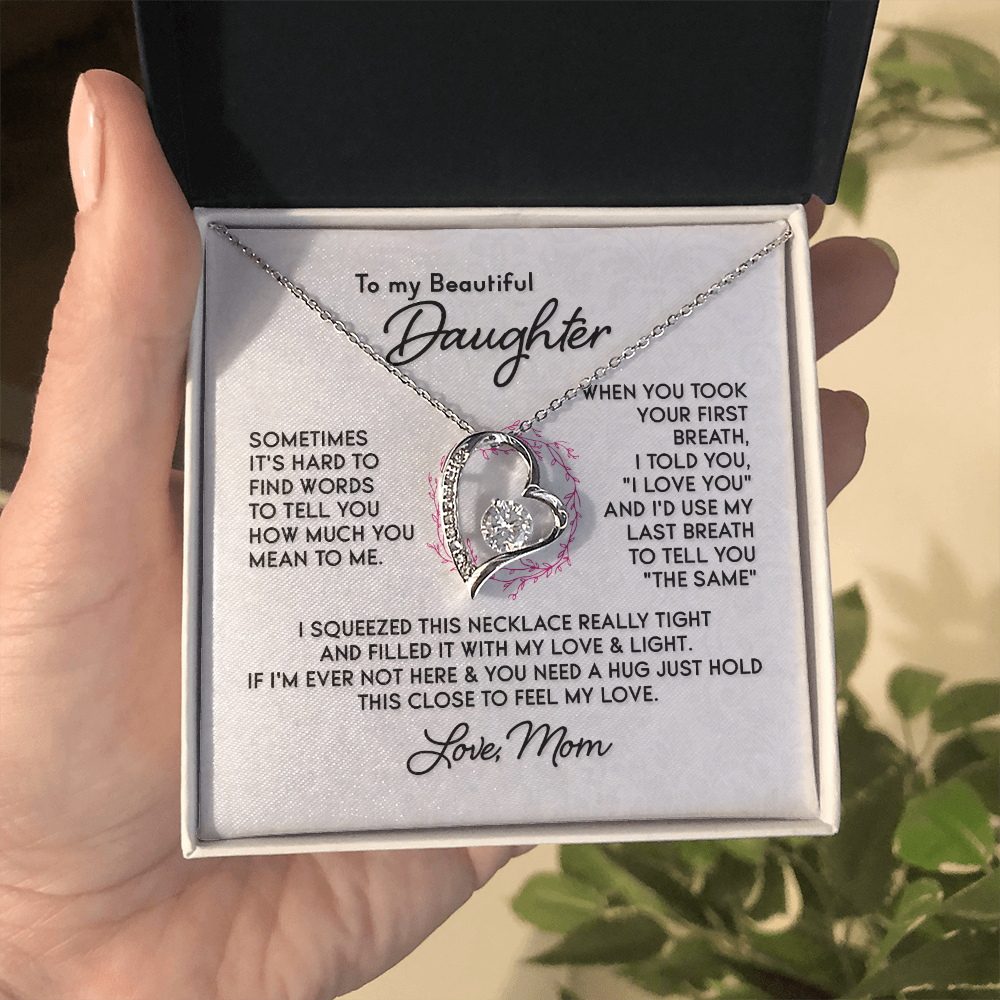 Forever Love Necklace for My Daughter Love Mom