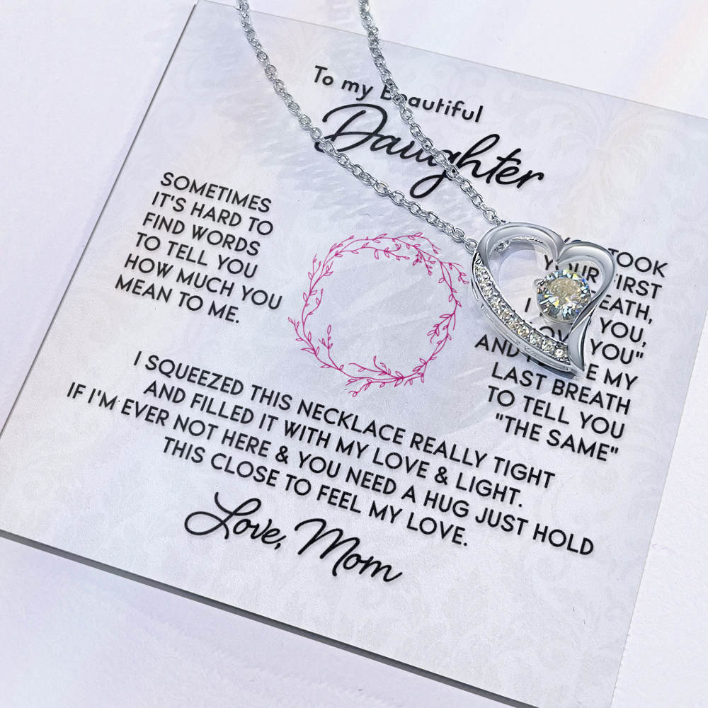 Forever Love Necklace for My Daughter Love Mom