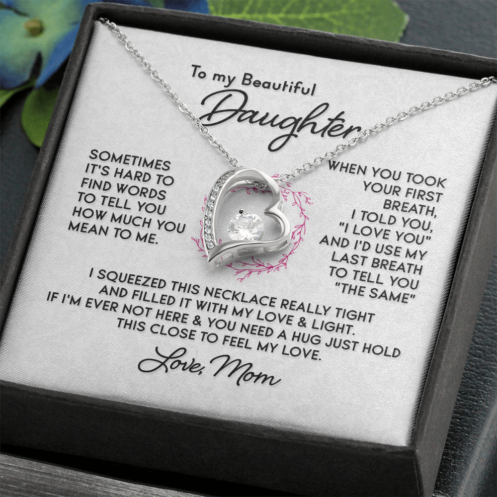 Forever Love Necklace for My Daughter Love Mom