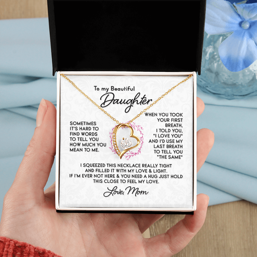 Forever Love Necklace for My Daughter Love Mom
