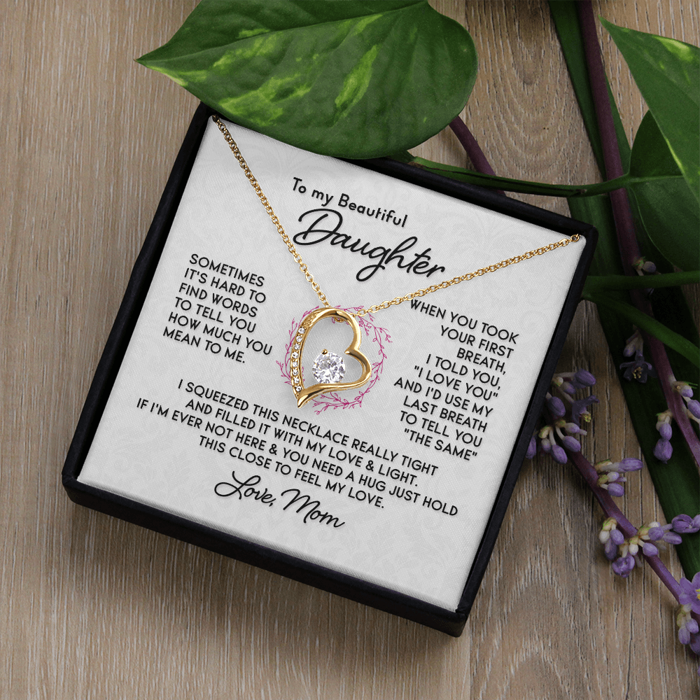 Forever Love Necklace for My Daughter Love Mom