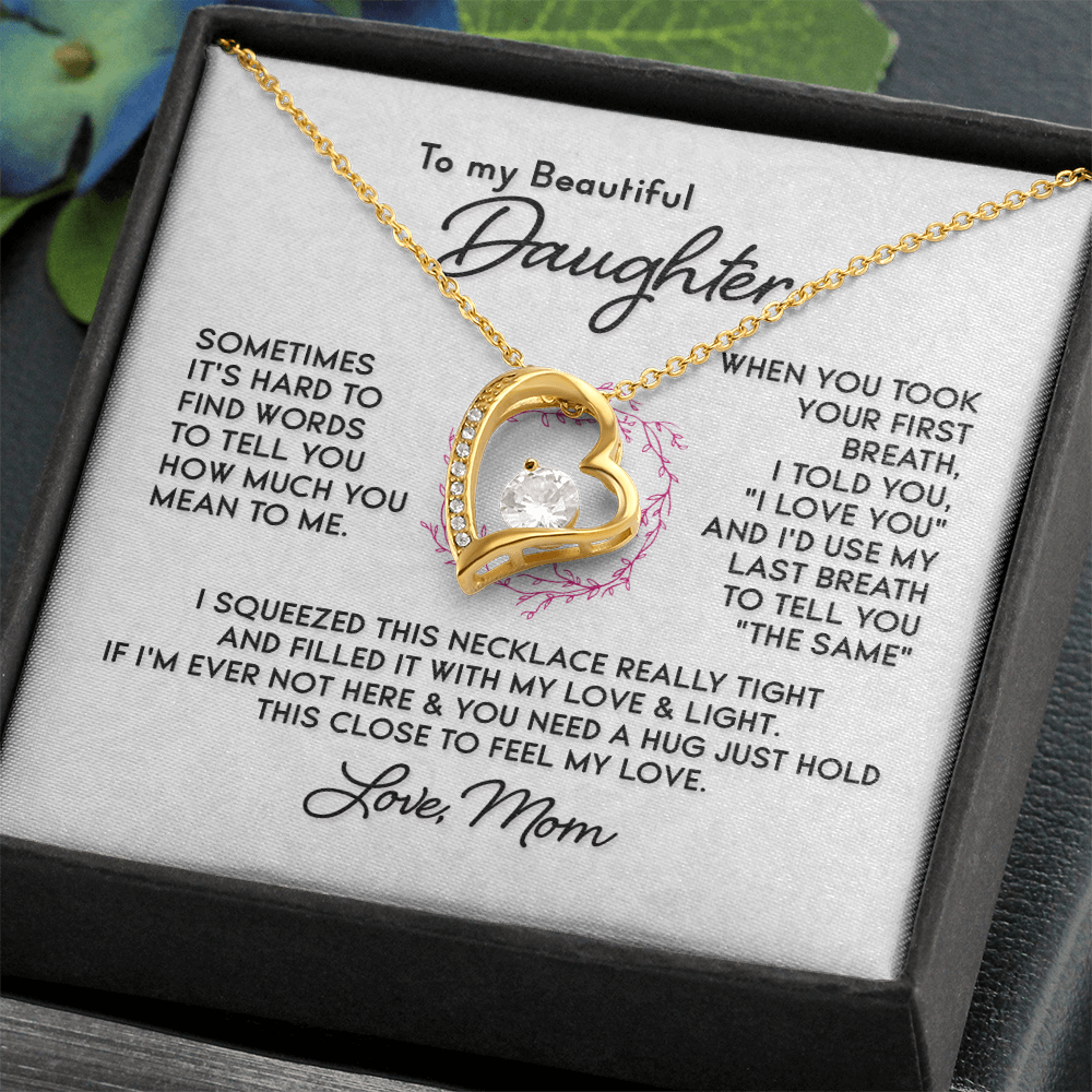 Forever Love Necklace for My Daughter Love Mom